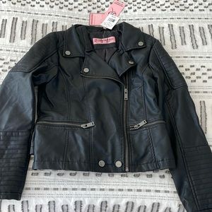 Girls urban republic faux leather motorcycle jacket size L(14)